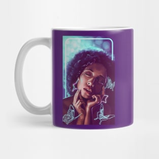 Glowing Butterfly Lady Mug